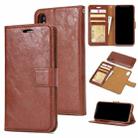 For iPhone X / XS Crazy Horse Texture Detachable Magnetic Back Cover Horizontal Flip Leather Case with Holder & Card Slots & Photo Frame & Wallet(Brown) - 1