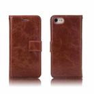 For iPhone SE 2022 / SE 2020 / 8 / 7 Crazy Horse Texture Detachable Magnetic Back Cover Horizontal Flip Leather Case with Holder & Card Slots & Photo Frame & Wallet(Brown) - 1