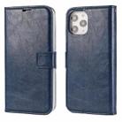 For iPhone 11 Pro Max Crazy Horse Texture Detachable Magnetic Back Cover Horizontal Flip Leather Case with Holder & Card Slots & Photo Frame & Wallet (Blue) - 1