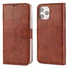 For iPhone 12 Pro Max Crazy Horse Texture Detachable Magnetic Back Cover Horizontal Flip Leather Case with Holder & Card Slots & Photo Frame & Wallet(Brown) - 1