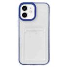 For iPhone 12 mini Full-coverage 360 Clear PC + TPU Shockproof Protective Case with Card Slot (Blue) - 1