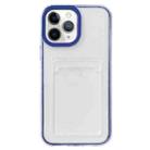 For iPhone 11 Pro Full-coverage 360 Clear PC + TPU Shockproof Protective Case with Card Slot (Blue) - 1