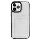For iPhone 11 Pro Max Full-coverage 360 Clear PC + TPU Shockproof Protective Case with Card Slot (Black) - 1