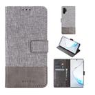 For Galaxy Note 10 Pro MUXMA MX102 Horizontal Flip Canvas Leather Case with Stand & Card Slot & Wallet Function(Grey) - 1