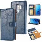 For Samsung Galaxy S9+ Crazy Horse Texture Detachable Magnetic Back Cover Horizontal Flip Leather Case with Holder & Card Slots & Photo Frame & Wallet(Blue) - 1