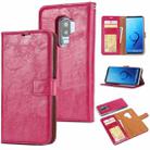 For Samsung Galaxy S9+ Crazy Horse Texture Detachable Magnetic Back Cover Horizontal Flip Leather Case with Holder & Card Slots & Photo Frame & Wallet(Red) - 1