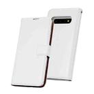 For Samsung Galaxy S10+ Crazy Horse Texture Detachable Magnetic Back Cover Horizontal Flip Leather Case with Holder & Card Slots & Photo Frame & Wallet(White) - 1