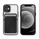 Skin Feel TPU + Frosted Translucent PC Shockproof Protective Case with Card Slot For iPhone 12(Black) - 1