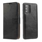 For Samsung Galaxy S20 Crazy Horse Texture Detachable Magnetic Back Cover Horizontal Flip Leather Case with Holder & Card Slots & Photo Frame & Wallet(Black) - 1