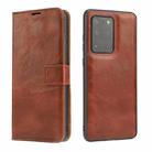 For Samsung Galaxy S20 Ultra Crazy Horse Texture Detachable Magnetic Back Cover Horizontal Flip Leather Case with Holder & Card Slots & Photo Frame & Wallet(Brown) - 1