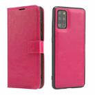 For Samsung Galaxy S20+ Crazy Horse Texture Detachable Magnetic Back Cover Horizontal Flip Leather Case with Holder & Card Slots & Photo Frame & Wallet(Red) - 1
