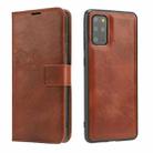 For Samsung Galaxy S20+ Crazy Horse Texture Detachable Magnetic Back Cover Horizontal Flip Leather Case with Holder & Card Slots & Photo Frame & Wallet(Brown) - 1