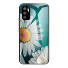 For Xiaomi Redmi Note 10 5G Colorful Painted Glass Shockproof Protective Case(Chamomile) - 1