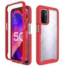 For OnePlus Nord N200 5G Starry Sky Solid Color Series Shockproof PC + TPU Protective Case(Red) - 1