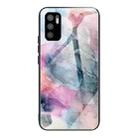For Xiaomi Redmi Note 10 5G Abstract Marble Pattern Glass Protective Case(Abstract Multicolor) - 1