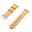 Silver Buckle Silicone Watch Band For Apple Watch Series 9&8&7 41mm / SE 3&SE 2&6&SE&5&4 40mm / 3&2&1 38mm(Walnut) - 1