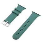 Silver Buckle Silicone Watch Band For Apple Watch Series 8&7 41mm / SE 2&6&SE&5&4 40mm / 3&2&1 38mm(Pine Needle Green) - 1