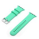 Silver Buckle Silicone Watch Band For Apple Watch Ultra 49mm&Watch Ultra 2 49mm / Series 9&8&7 45mm / SE 3&SE 2&6&SE&5&4 44mm / 3&2&1 42mm(Mint Green) - 1