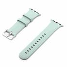Silver Buckle Silicone Watch Band For Apple Watch Ultra 49mm&Watch Ultra 2 49mm / Series 9&8&7 45mm / SE 3&SE 2&6&SE&5&4 44mm / 3&2&1 42mm(Gemstone Green) - 1