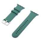 Silver Buckle Silicone Watch Band For Apple Watch Ultra 49mm&Watch Ultra 2 49mm / Series 9&8&7 45mm / SE 3&SE 2&6&SE&5&4 44mm / 3&2&1 42mm(Pine Needle Green) - 1