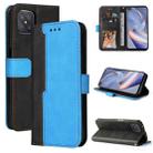 For OPPO A92S/A72 5G/A73 5G/A52 5G/Reno4 Z Business Stitching-Color Horizontal Flip PU Leather Case with Holder & Card Slots & Photo Frame & Lanyard(Blue) - 1