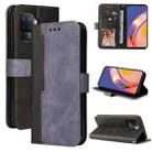 For OPPO A94 4G/F19 Pro/Reno5 F Business Stitching-Color Horizontal Flip PU Leather Case with Holder & Card Slots & Photo Frame & Lanyard(Grey) - 1