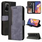 For OPPO A94 5G/F19 Pro+ 5G/Reno5 Z/A95 5G Business Stitching-Color Horizontal Flip PU Leather Case with Holder & Card Slots & Photo Frame & Lanyard(Grey) - 1