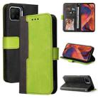 For OPPO F17/A73 2020/F17 Pro/A93 2020 Business Stitching-Color Horizontal Flip PU Leather Case with Holder & Card Slots & Photo Frame & Lanyard(Green) - 1