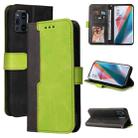 For OPPO Find X3 / X3 Pro Business Stitching-Color Horizontal Flip PU Leather Case with Holder & Card Slots & Photo Frame & Lanyard(Green) - 1