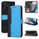For OPPO Find X3 / X3 Pro Business Stitching-Color Horizontal Flip PU Leather Case with Holder & Card Slots & Photo Frame & Lanyard(Blue) - 1