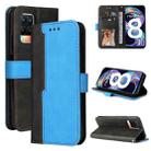 For OPPO Realme 8 / 8 Pro Business Stitching-Color Horizontal Flip PU Leather Case with Holder & Card Slots & Photo Frame & Lanyard(Blue) - 1