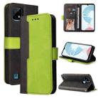 For OPPO Realme C21 / C20 Business Stitching-Color Horizontal Flip PU Leather Case with Holder & Card Slots & Photo Frame & Lanyard(Green) - 1