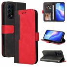 For OPPO Reno5 4G / 5G / Find X3 Lite Business Stitching-Color Horizontal Flip PU Leather Case with Holder & Card Slots & Photo Frame & Lanyard(Red) - 1
