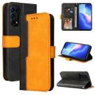 For OPPO Reno5 4G / 5G / Find X3 Lite Business Stitching-Color Horizontal Flip PU Leather Case with Holder & Card Slots & Photo Frame & Lanyard(Orange) - 1