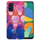 For Samsung Galaxy F52 5G Abstract Marble Pattern TPU Protective Case(Starry Sky) - 1