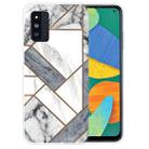 For Samsung Galaxy F52 5G Abstract Marble Pattern TPU Protective Case(Gray) - 1