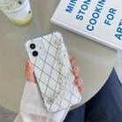 For iPhone 12 mini Aurora Rhomboid TPU Shockproof Wrist Bracelet Chain Case (White) - 1