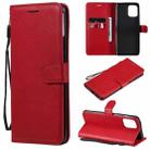 For OPPO Find X3 / Find X3 Pro Solid Color Horizontal Flip Protective Leather Case with Holder & Card Slots & Wallet & Photo Frame & Lanyard(Red) - 1