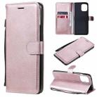 For OPPO Find X3 / Find X3 Pro Solid Color Horizontal Flip Protective Leather Case with Holder & Card Slots & Wallet & Photo Frame & Lanyard(Rose Gold) - 1