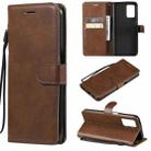 For OPPO Realme V13 5G Solid Color Horizontal Flip Protective Leather Case with Holder & Card Slots & Wallet & Photo Frame & Lanyard(Brown) - 1