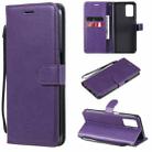 For OPPO Realme V13 5G Solid Color Horizontal Flip Protective Leather Case with Holder & Card Slots & Wallet & Photo Frame & Lanyard(Purple) - 1
