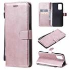 For OPPO Realme V13 5G Solid Color Horizontal Flip Protective Leather Case with Holder & Card Slots & Wallet & Photo Frame & Lanyard(Rose Gold) - 1