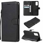 For OPPO A93 5G / A54 5G / A74 5G Solid Color Horizontal Flip Protective Leather Case with Holder & Card Slots & Wallet & Photo Frame & Lanyard(Black) - 1