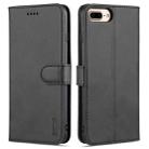 AZNS Skin Feel Calf Texture Horizontal Flip Leather Case with Card Slots & Holder & Wallet For iPhone 7 Plus / 8 Plus(Black) - 1