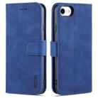 AZNS Skin Feel Calf Texture Horizontal Flip Leather Case with Card Slots & Holder & Wallet For iPhone 7 / 8 / SE (2020)(Blue) - 1