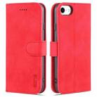 AZNS Skin Feel Calf Texture Horizontal Flip Leather Case with Card Slots & Holder & Wallet For iPhone 7 / 8 / SE (2020)(Red) - 1