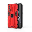 For OPPO K9 Supersonic PC + TPU Shock-proof Protective Case with Holder(Red) - 1