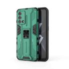 For OPPO K9 Supersonic PC + TPU Shock-proof Protective Case with Holder(Green) - 1