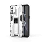 For OPPO K9 Supersonic PC + TPU Shock-proof Protective Case with Holder(Silver) - 1