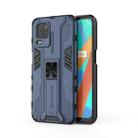 For OPPO Realme V13 5G Supersonic PC + TPU Shock-proof Protective Case with Holder(Dark Blue) - 1